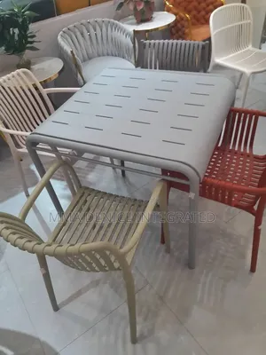 Modern Outdoor Dining Table 6-Seater Chair Set