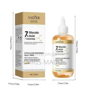 SADOER Glycolic Acid + Ceramide Exfoliating, Rejuvenating Toner