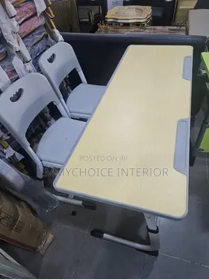 School Desk and Chair Set/ Double Seater