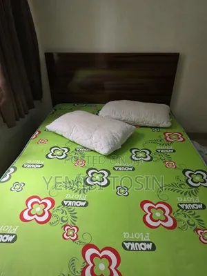 4×6 Bedframe, Mattress With 2 Pillows
