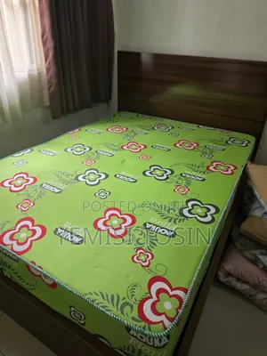 4×6 Bedframe, Mattress With 2 Pillows