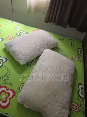 4×6 Bedframe, Mattress With 2 Pillows