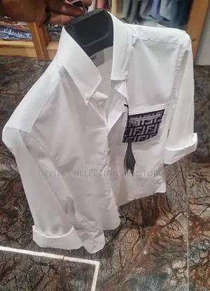 *Original Men Luxury Fendi Shirt and Jeans Combo Outfit Available