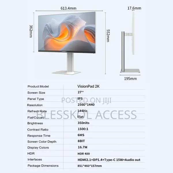 Oraimo VisionPad 27-Inch Computer Screen Monitor | HD