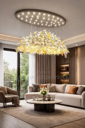 Designer Flowers Glass Chandelier Modern LED Pendant Light