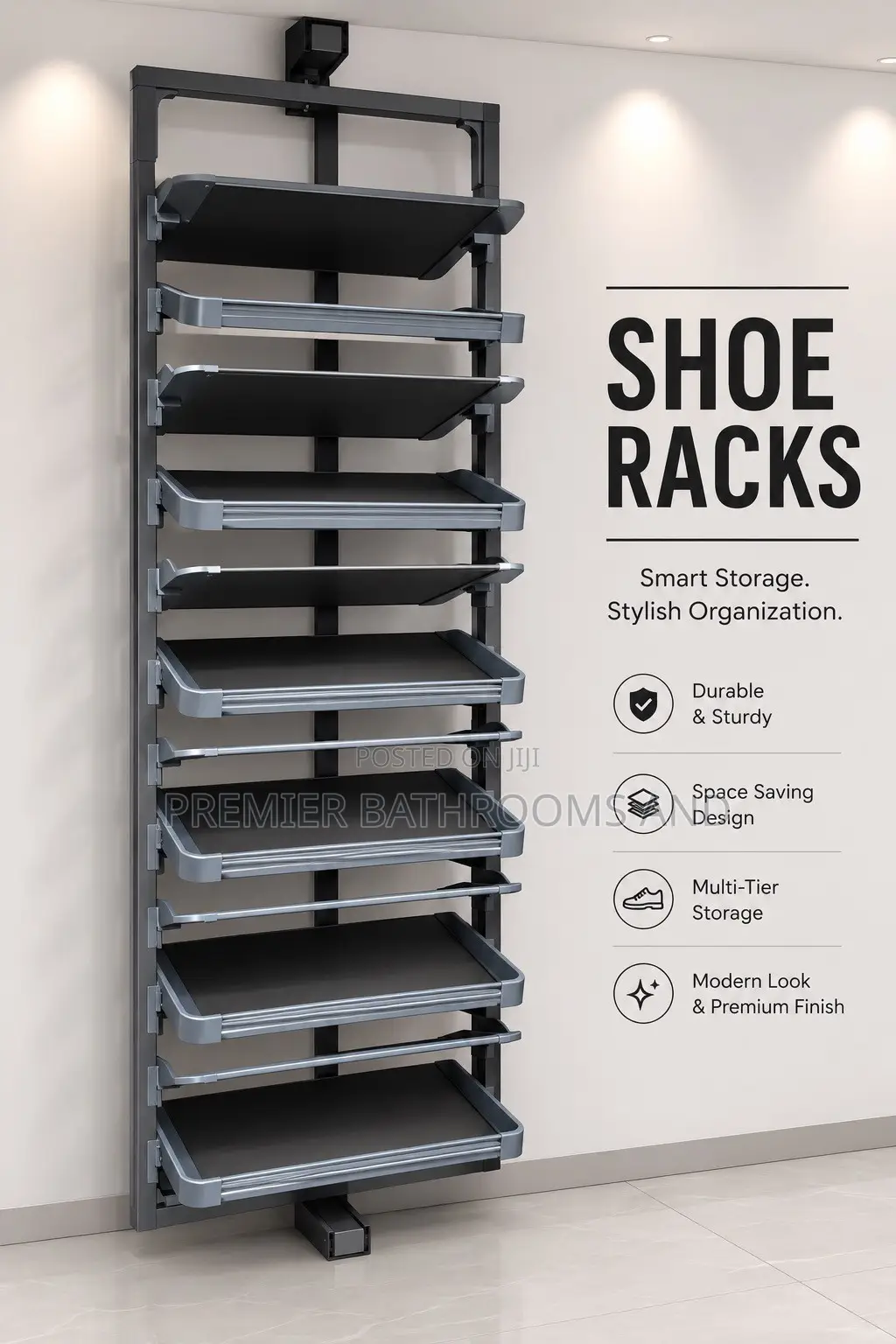 12 Layers Shoe Rack Grey
