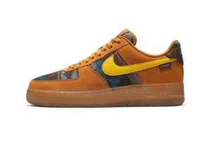 Nike Air Force 1 Low N7 Pendleton Sneakers, Featuring a Vibrant Gold