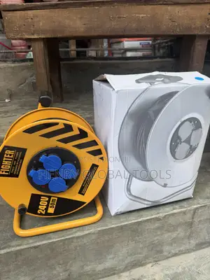 240v 50m Heavy-Duty Extension Cable Reel – 4 Sockets