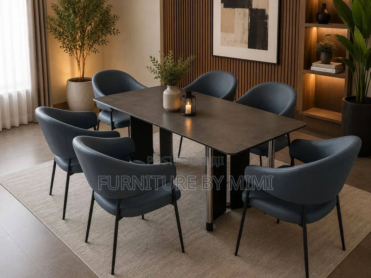 Modern 6-Seater Luxury Dining Table Set