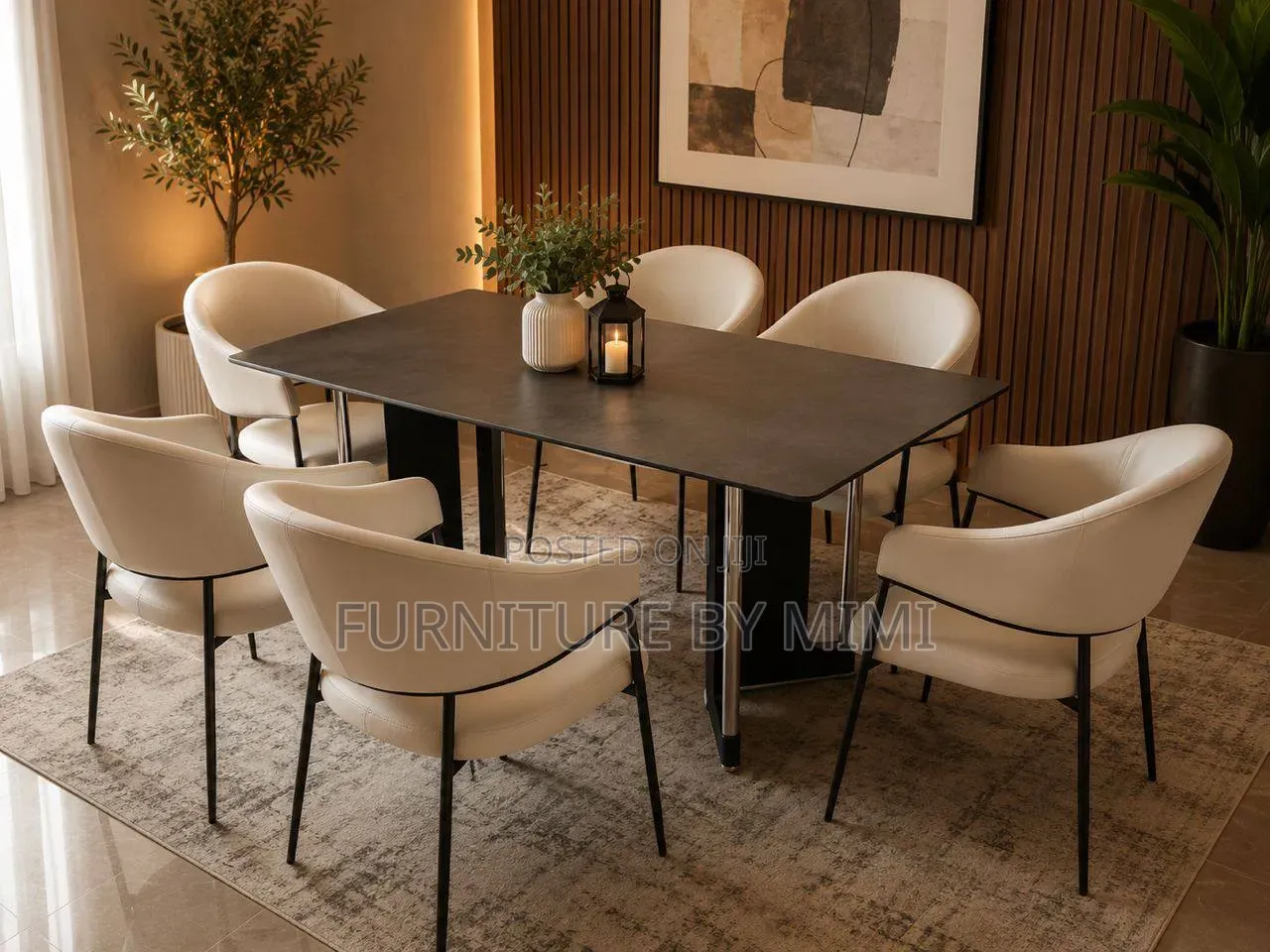 Modern 6-Seater Luxury Dining Table Set
