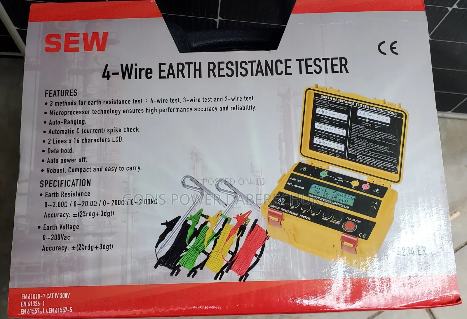 4-Wire Earth Resistance and Soil Resistivity Tester