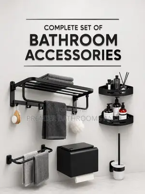 Complete Set of Bathroom Rails,tissue Paper,and Shelves