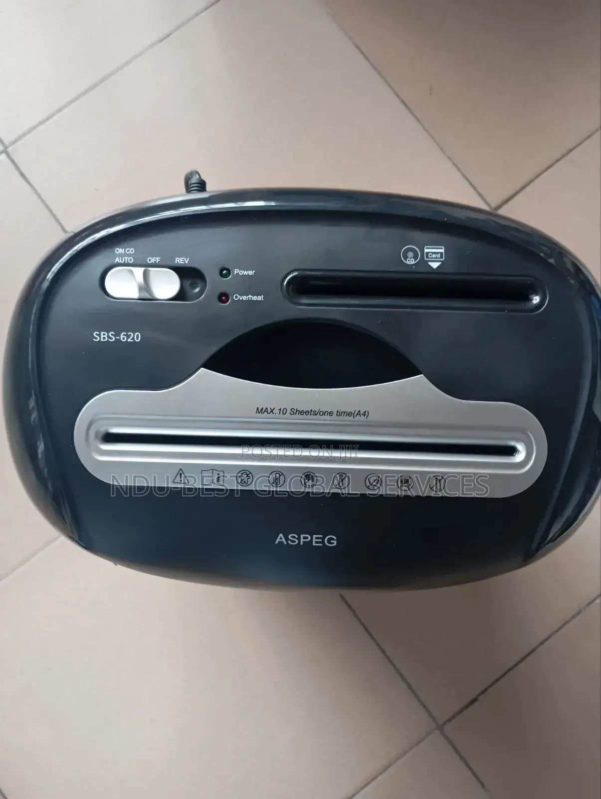 ASPEG SBS-620 Paper Shredder.