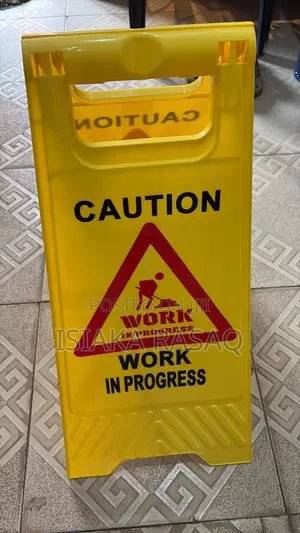 Caution Work in Progress Floor Sign