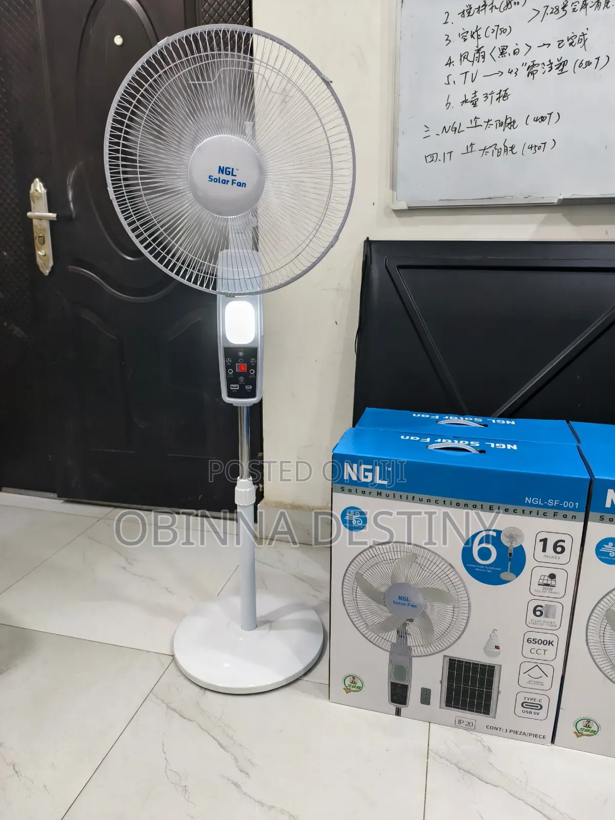 Solar Rechargeable Fan
