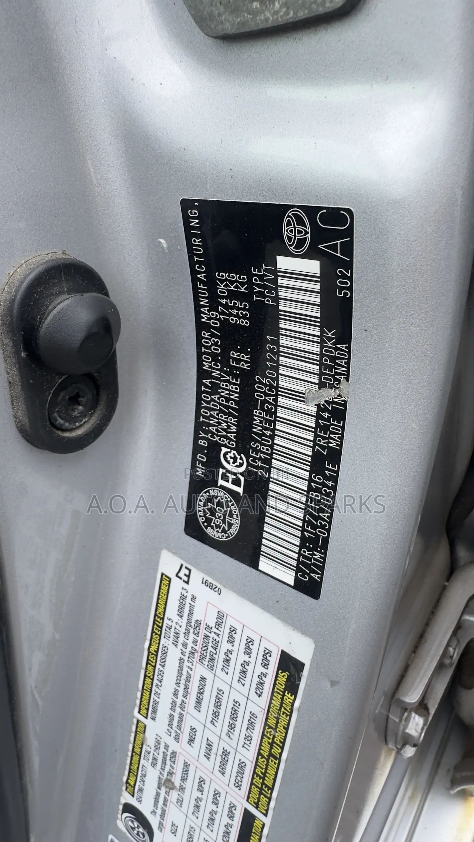 Toyota Corolla 2009 Silver