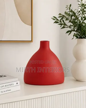 Red Ceramic Vase