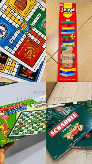 Big Size Ludo + Jenga 72 PCS + Snake and Ladder+ Scrabble