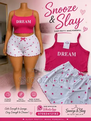 Women’s Cute 2-Piece Loungewear Set – Comfy Shorts Top