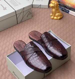 Brown Leather Half Shoe