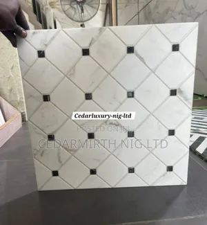 Black White Diamond Pattern Flower Pattern in 44x44 .