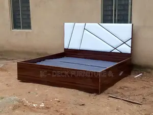 BDF18 King Size 6x6ft Padded Head Bed Frame + 2 Side Drawers