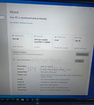 Laptop HP 64GB Intel Core i7 SSD 2T