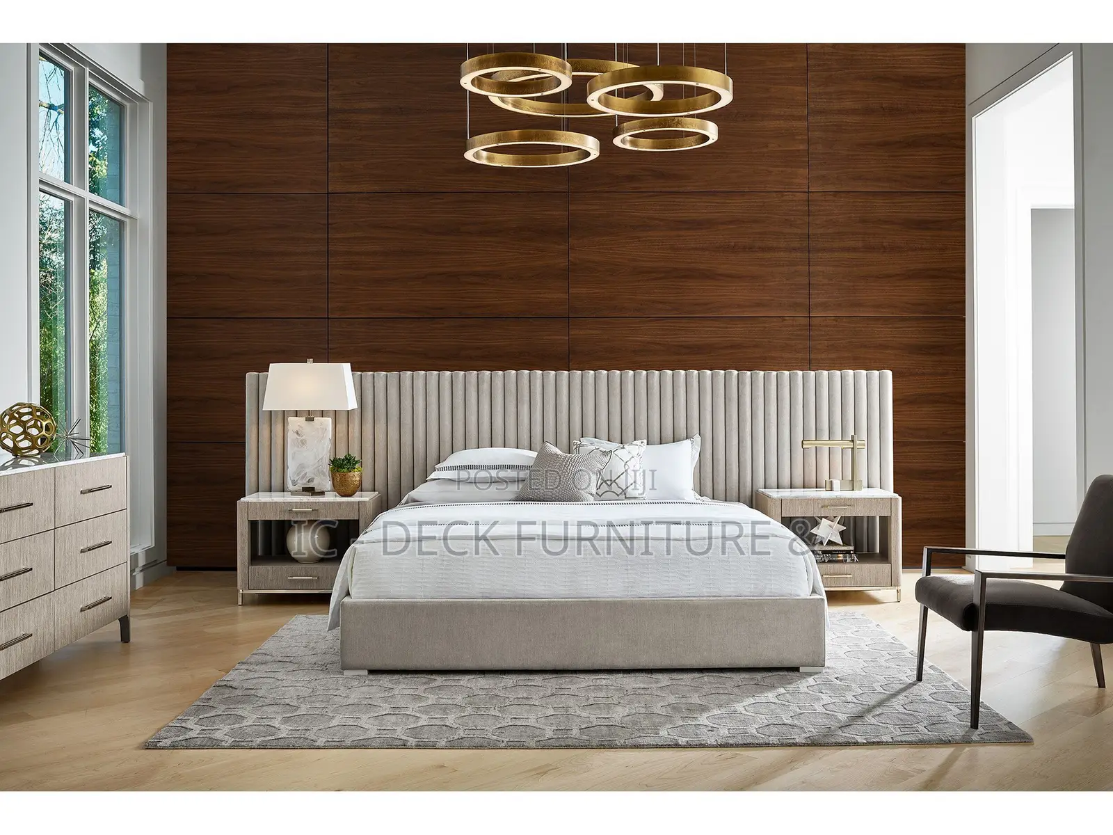 BDF6 Wall Cladding + Decker Cale 6ft X 6ft Double Panel Bed Frame