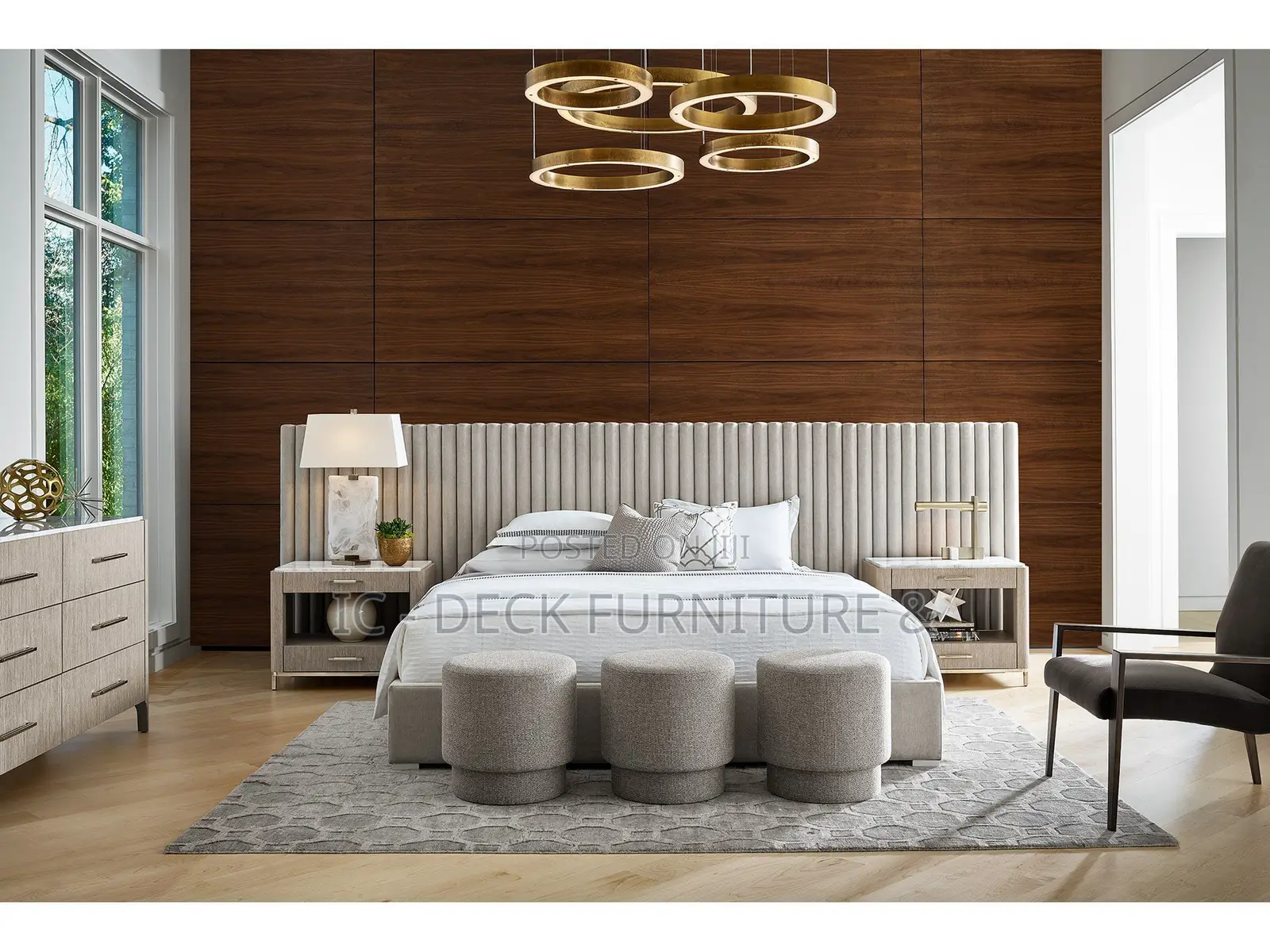 BDF6 Wall Cladding + Decker Cale 6ft X 6ft Double Panel Bed Frame