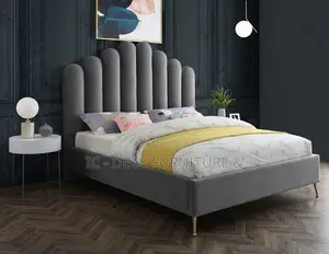 BDF10 Lily 6x6ft Full Padded Bed Frame + 2 Side Drawers