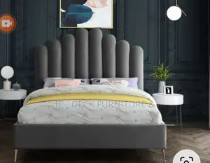 BDF10 Lily 6x6ft Full Padded Bed Frame + 2 Side Drawers