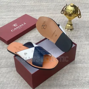 Exclusive Men's Leather Slippers (Sandals / Palm Slippers/ Slides)