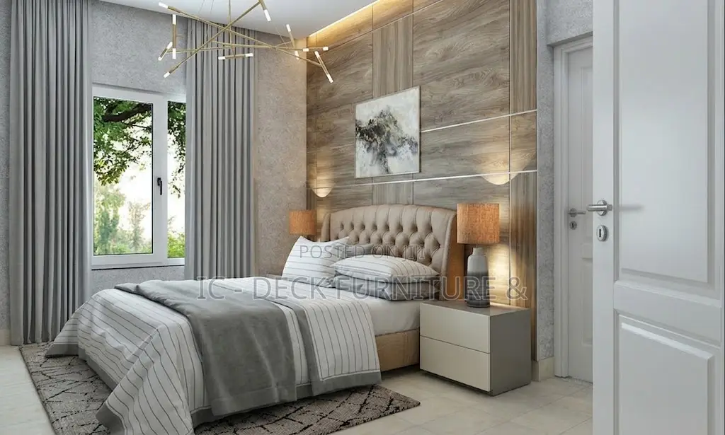 BDF12 Wall Cladding + King Size 6ft X 6ft Upholstered Bed Frame