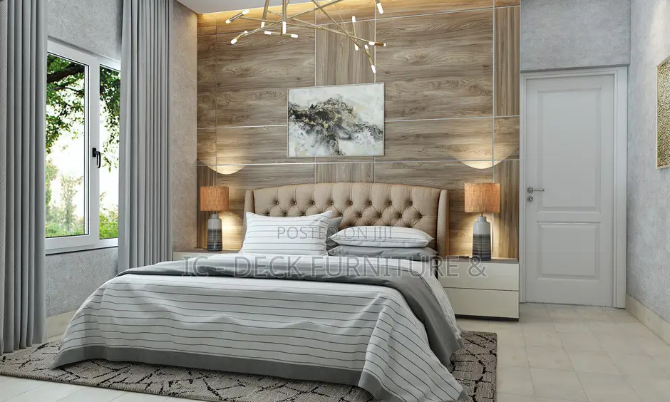 BDF12 Wall Cladding + King Size 6ft X 6ft Upholstered Bed Frame