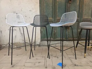 Modern Slatted Bar Stool Chair – Stylish Durable