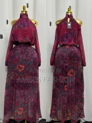 Open Arms Long Beautiful Gown With Belt