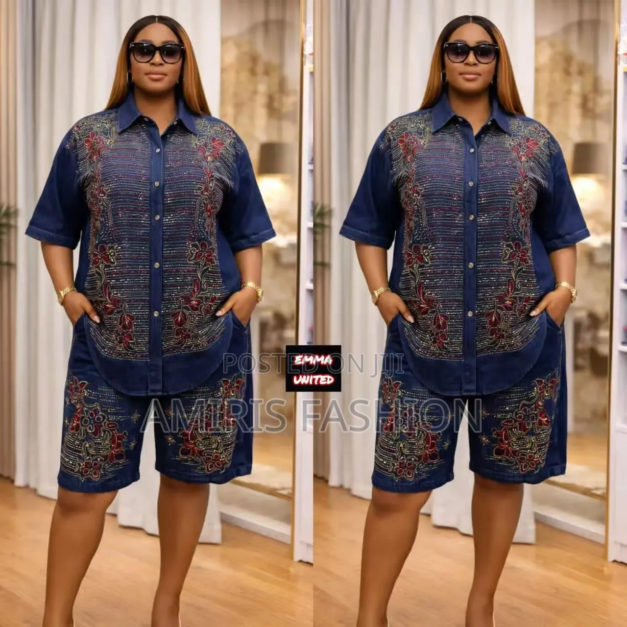 Beautiful Baggie Short Denim Two-Piece