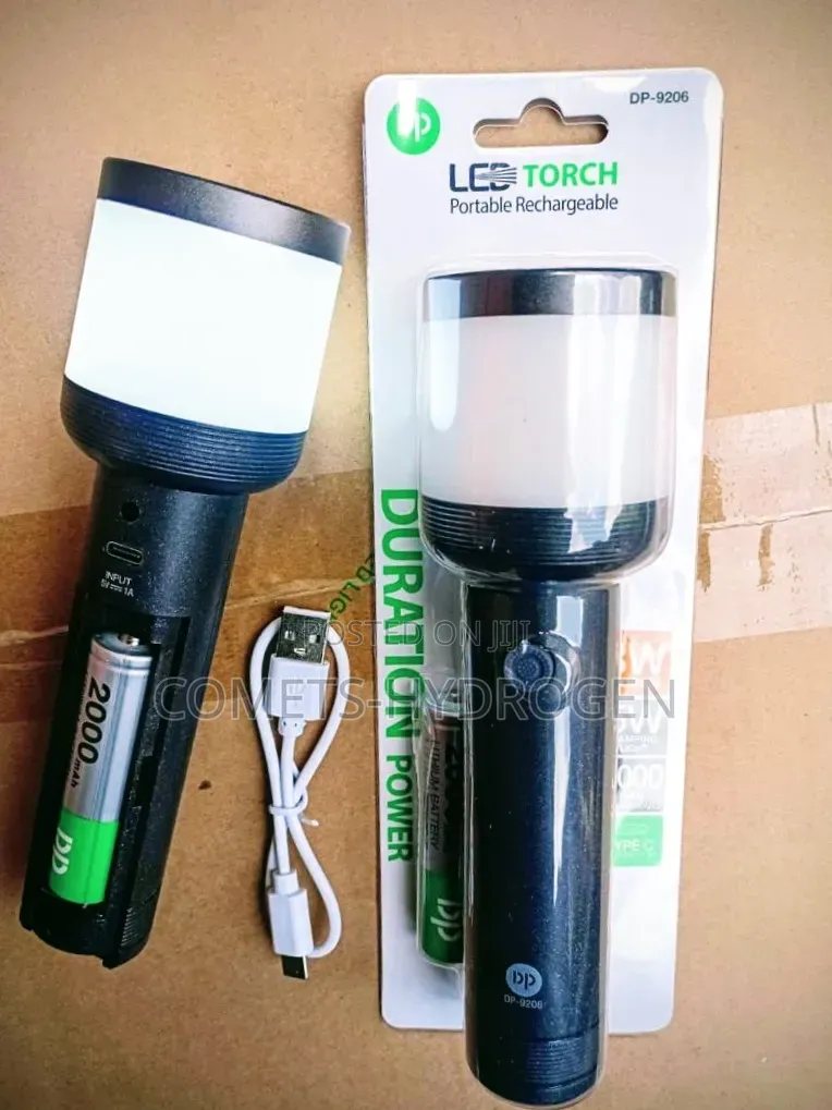 Original DP-9206 Rechargeable LED Torch Light Camping Lantern