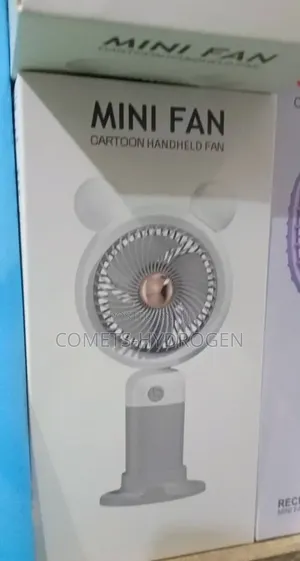 Rechargeable Mini Cartoon Handheld Fan With Base Stand