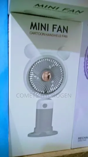 Rechargeable Mini Cartoon Handheld Fan With Base Stand