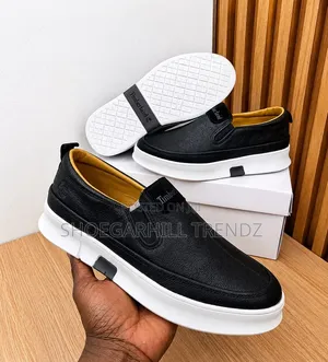 Men's Leather and Denim Loafers Tennis Sneakers