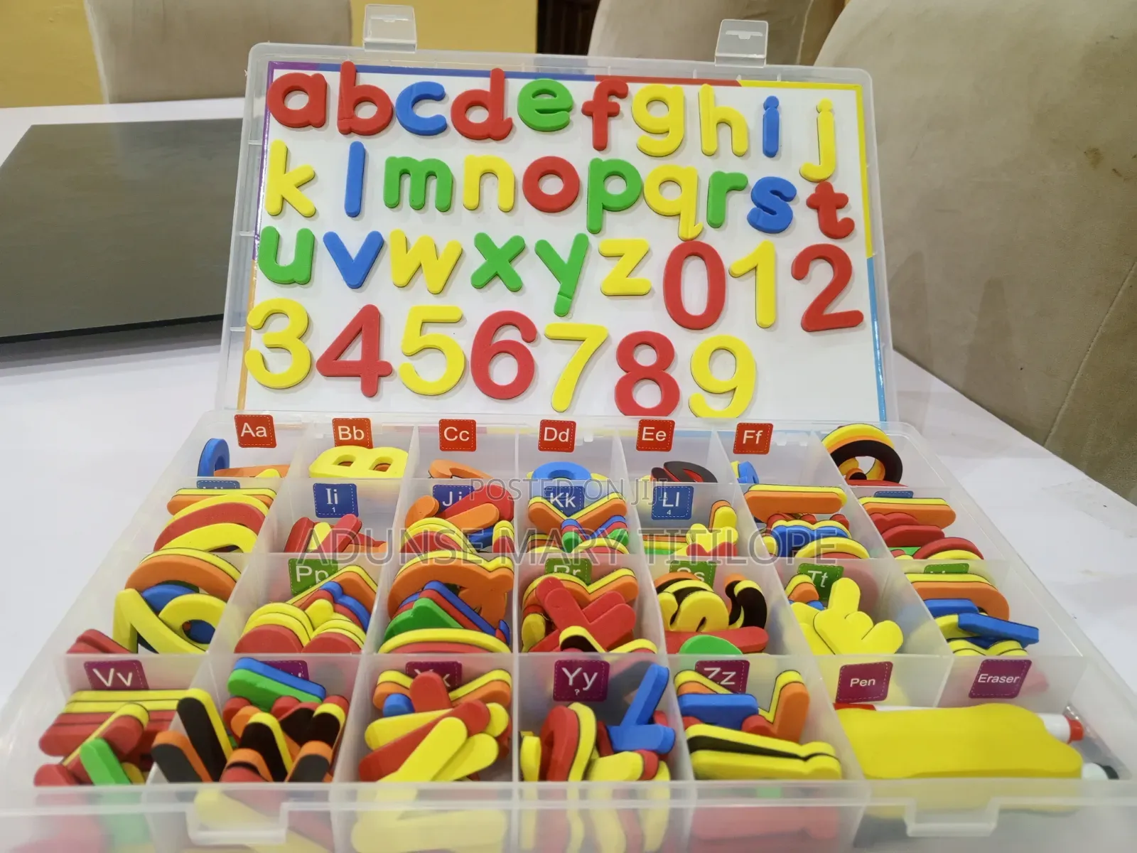 Magnetic Alphabet and Numeric Reading Box (Educational Material)