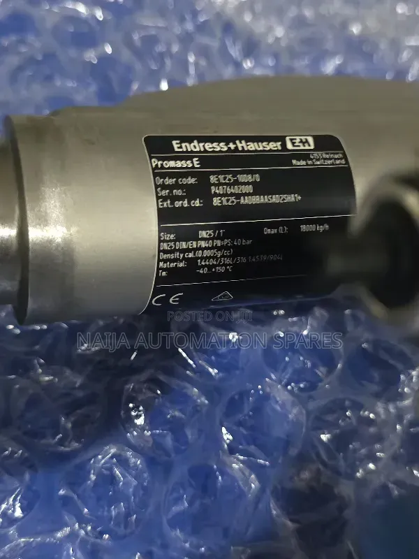 8e1c25-Aadbbaasad2sha1 | ENDRESS | Proline Promass 100 Flowmeter