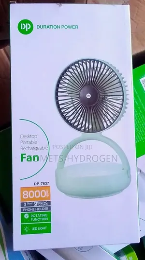 DP DP-7637 Duration Power 8000mAh Portable Rechargeable Rotating Fan