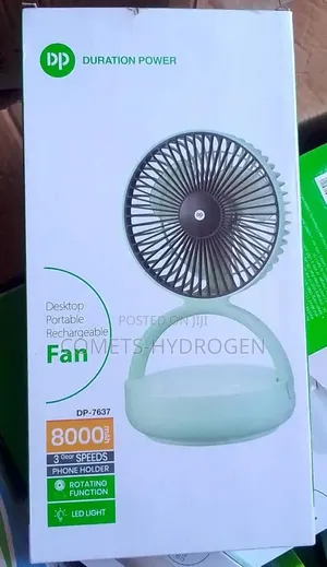 DP DP-7637 Duration Power 8000mAh Portable Rechargeable Rotating Fan