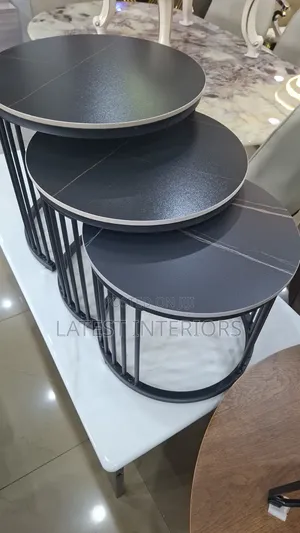 3-in-1 Marble Top Coffee Nesting Table