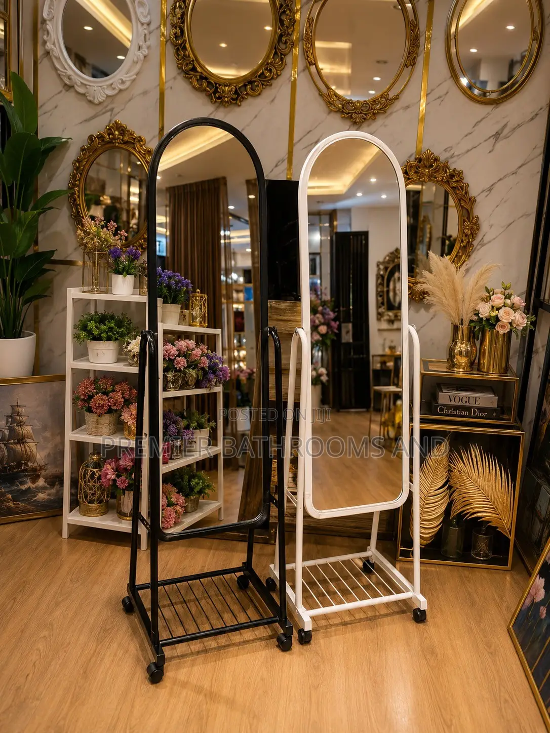 Black/White Dressing Mirror