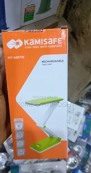 Kamisafe KM-6687W Foldable Rechargeable LED Study Table Reading Lamp