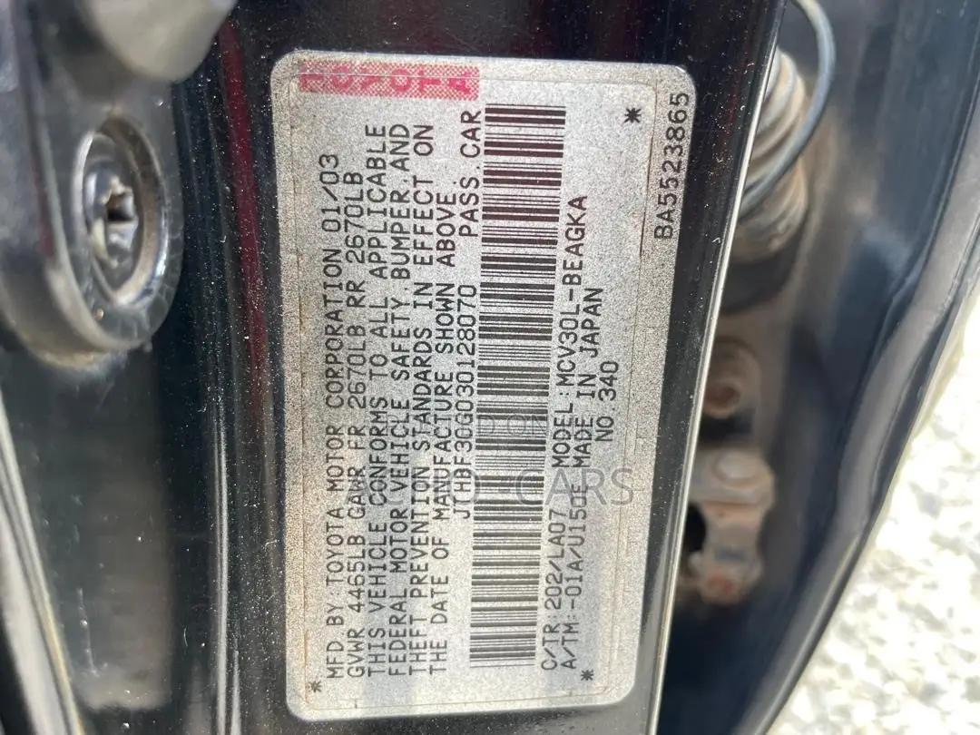 Lexus ES 2004 Black