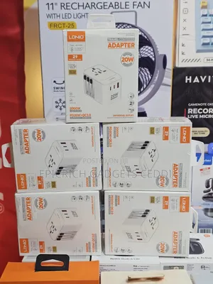 Universal Travel Adapter With Dual USB-C Ports One USB-A 20W